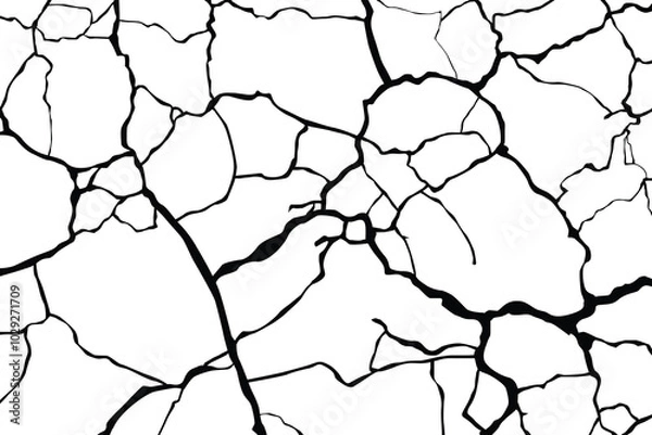 Obraz Crack earth texture, Dry cracked earth texture, Crack soil in the dry season, Dry and broken soil background, Bad environment concept.
soil dry crack background pattern, Crack seamless pattern,