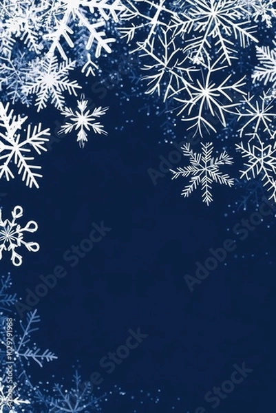 Fototapeta Holiday star shape snow flake pattern abstract background. Template for greeting card poster design