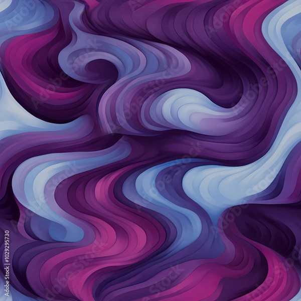 Fototapeta Seamless Abstract Fluid Pattern with Swirling Shapes