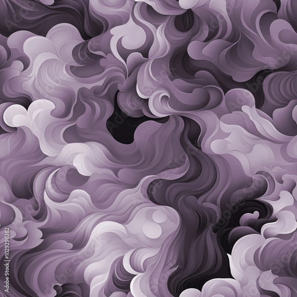 Fototapeta Seamless Abstract Fluid Pattern with Swirling Shapes