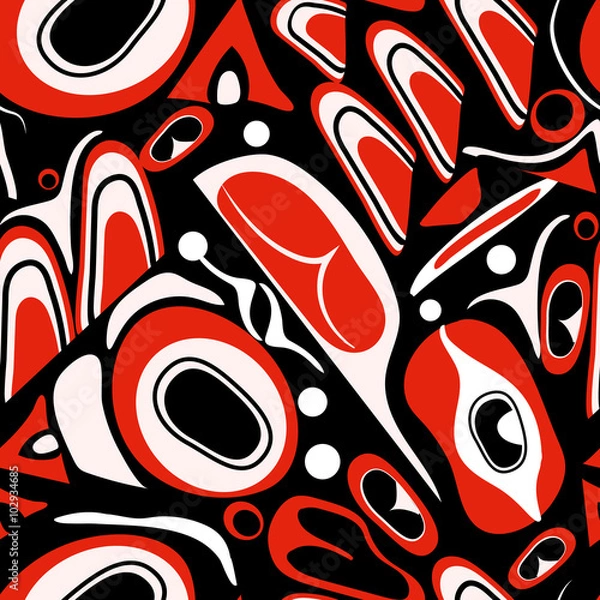 Fototapeta abstract red background native north american