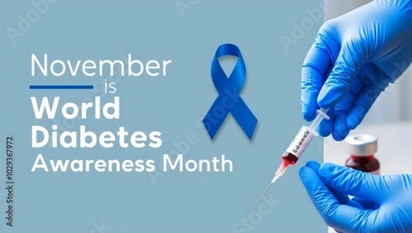 Obraz "National Diabetes Month: AI Postcard"