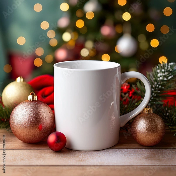Obraz christmas mug mockup