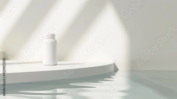 Obraz Product floating on white minimalist background