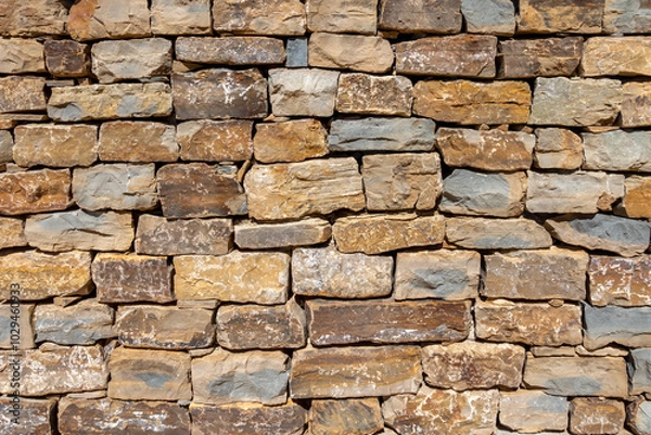 Obraz Block brick wall close up patterned background