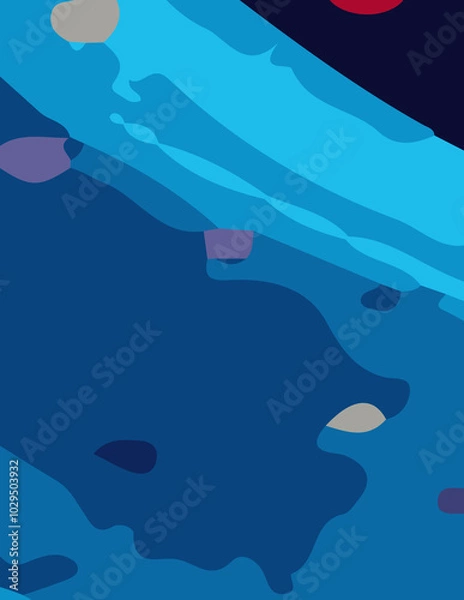 Fototapeta abstract background with untidy waves, banner, poster, illustration