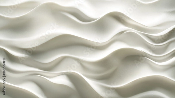 Obraz Abstract White Wave Texture Background   Soft  Smooth  Elegant Design