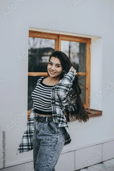 Fototapeta Casual Confidence in Fall Layers