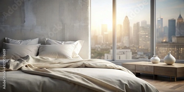 Fototapeta Soft White Linen Fabric Background for Urban Exploration Photography