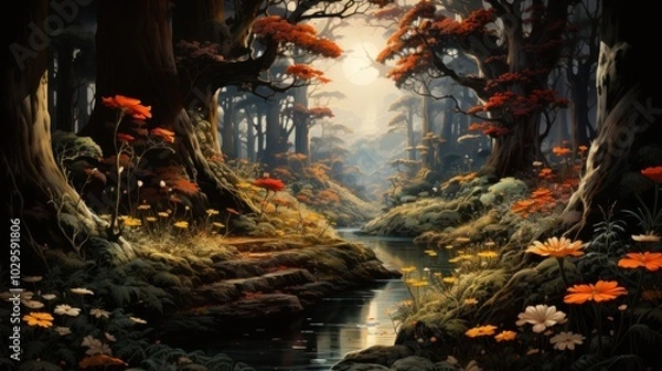 Obraz Enchanted Forest Stream