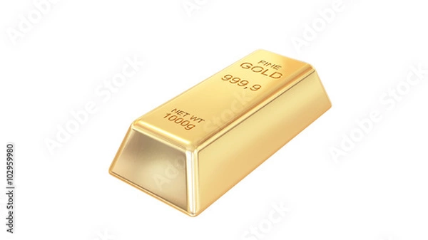 Fototapeta Golden bars isolated