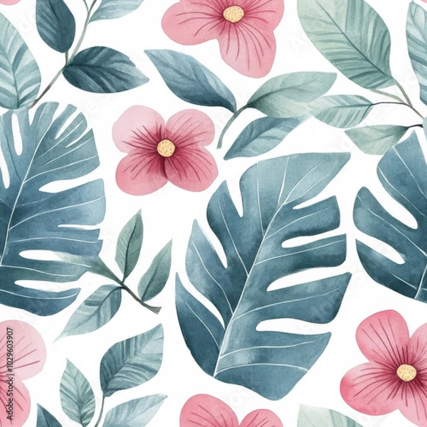 Fototapeta A seamless pattern featuring yellow lemons and green leaves on a light background. Perfect for summer designs, textiles, and kitchen decor.