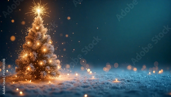 Obraz christmas tree with lights
