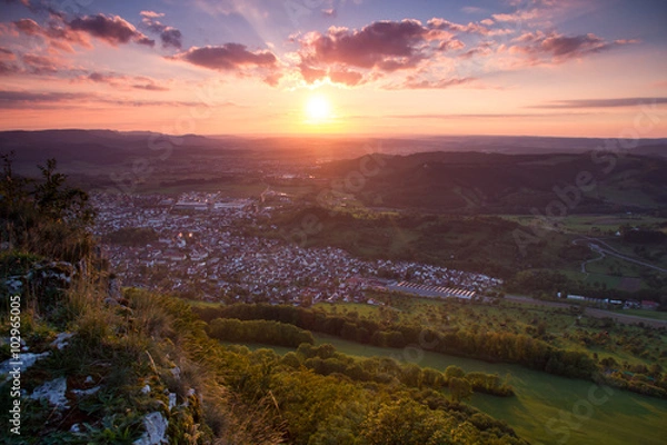 Obraz Aussicht. Messelstein über Donzdorf - Schwäbische Alb -