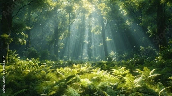 Obraz Sunbeams in the Forest