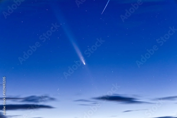 Obraz Comet Tsuchinshan-ATLAS in the night sky