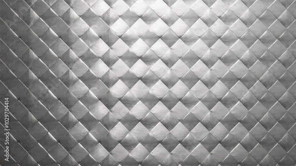 Fototapeta generative ai, Diamond Plate Metal Surface with Symmetrical Raised Patterns