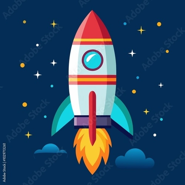 Fototapeta rocket in space