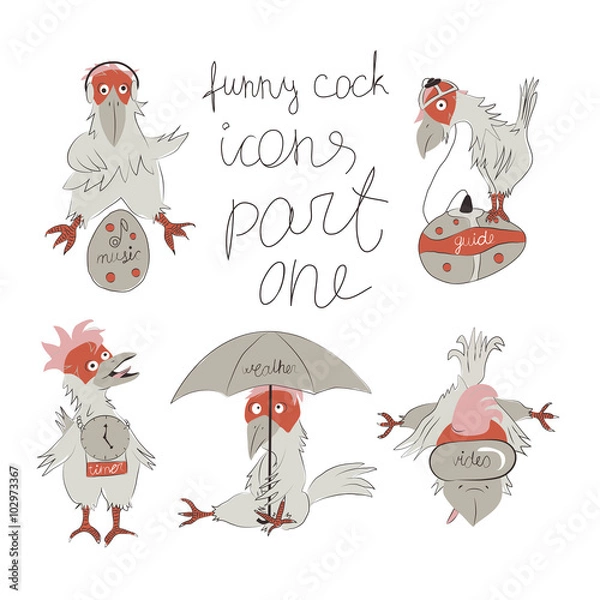 Fototapeta Иконки про петушка. Часть первая.