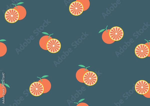 Fototapeta Background from the cut orange,Pattern fruits,Vector illustrations