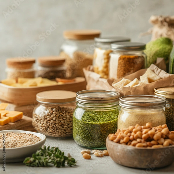 Fototapeta Sustainable Grocery Packing: Reusable Solutions