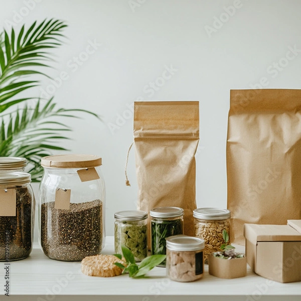 Fototapeta Sustainable Grocery Packing: Reusable Solutions