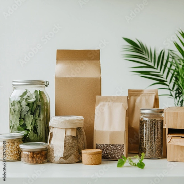 Fototapeta Sustainable Grocery Packing: Reusable Solutions