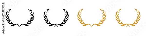 Fototapeta  laurel vector logo design, icon, laurel symbol that can be edited according to your wishes