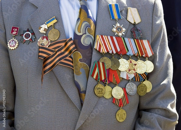 Obraz Orders and medals on his jacket