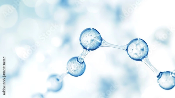 Obraz Molecular structure model technology background