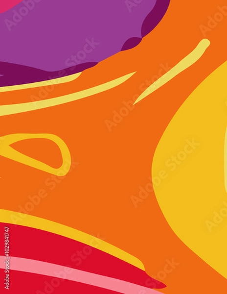 Fototapeta abstract background with untidy waves Illustration