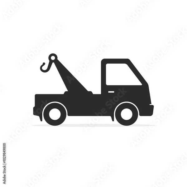 Obraz Towing truck icon, vector isolated illustration