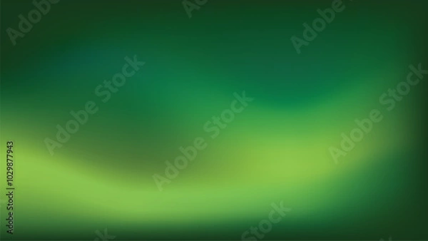 Fototapeta Abstract green mesh gradient vector background with wave design and copy space
