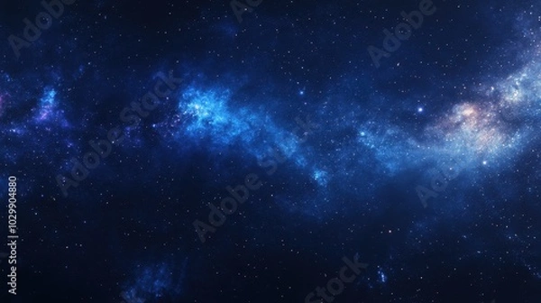 Obraz Expansive night sky illuminated by stars and the Milky Way galaxy, creating a breathtaking celestial view full of wonder and mystery