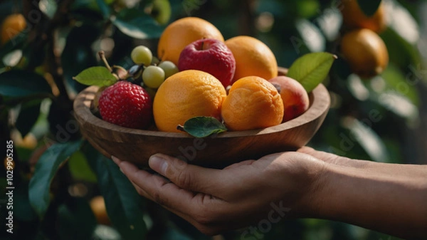 Obraz Mixed fresh fruit basket