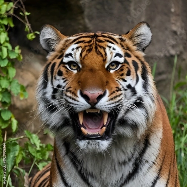 Fototapeta portrait of a tiger,generative ai