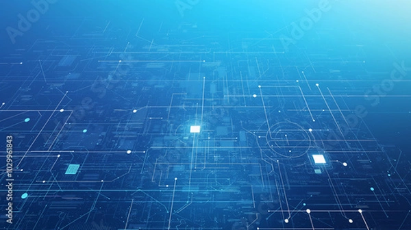 Fototapeta Abstract digital connections showcasing data and blockchain technology, emphasizing the innovative and transformative nature of modern networks. This composition captures the essence of interconnected