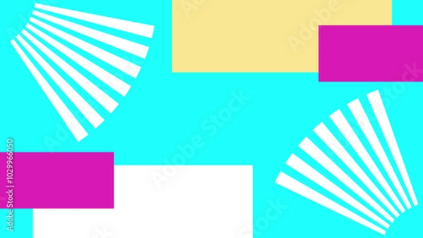Fototapeta QFHD Flat Background Simple Collection Vector Retro Color