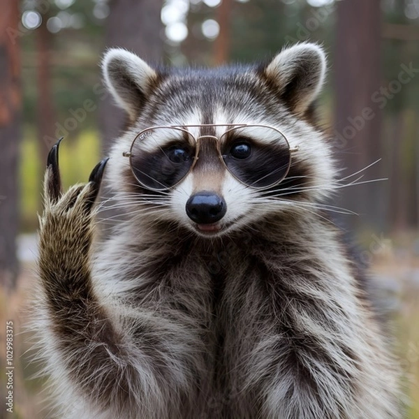 Fototapeta close up of a raccoon,generative ai