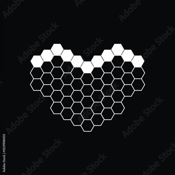 Obraz Heart Bee Swarm Cells