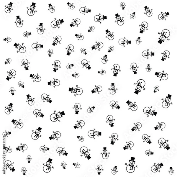 Obraz Snowman Minimalist Pattern