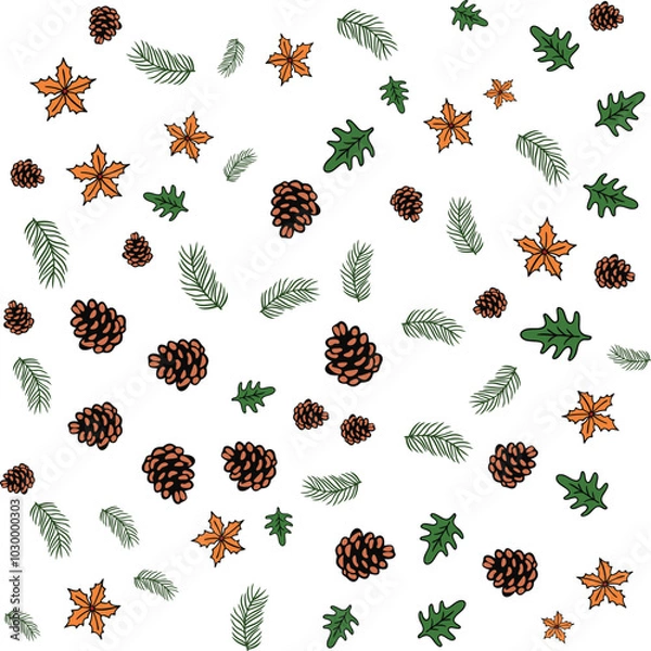 Obraz Winter Botanical Pattern
