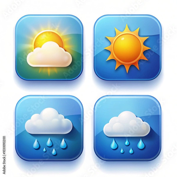 Obraz weather icon set