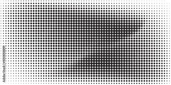 Obraz Halftone dots gradient texture pattern with digital technology background. Pop art comic dots with summer background. Modern vector