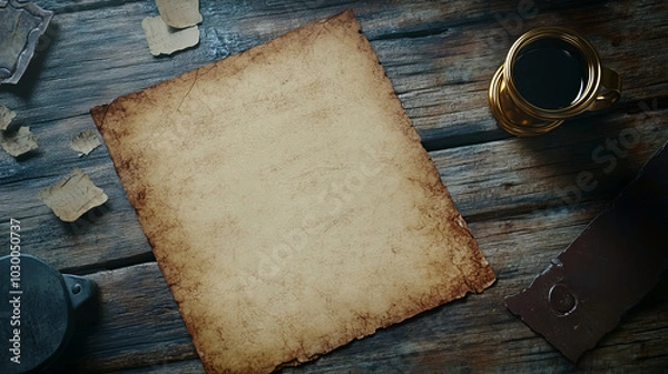 Obraz Rustic Invitation for a Colorful Scavenger Hunt