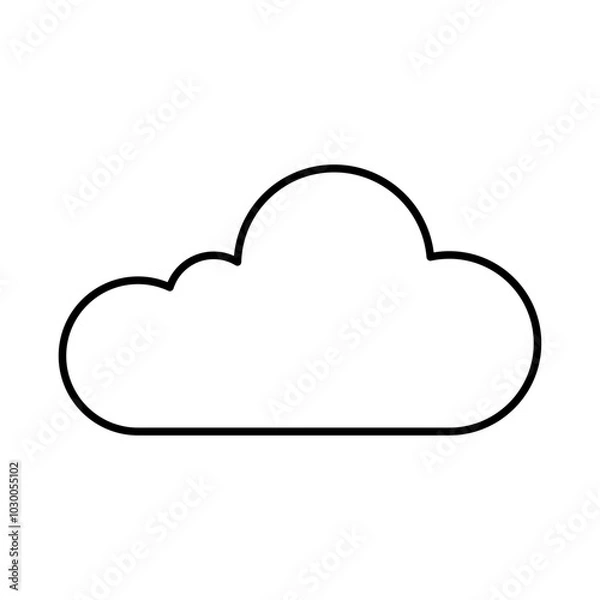Obraz Cloud Line Icon. Cloud Technology Editable Stroke Vector Illustration