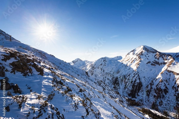 Fototapeta snow-capped mountains