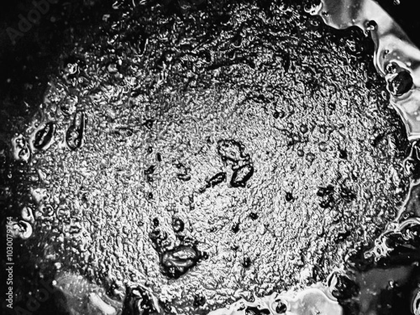 Fototapeta The abstract art design background of dirty oil on steel plate,gunge surface