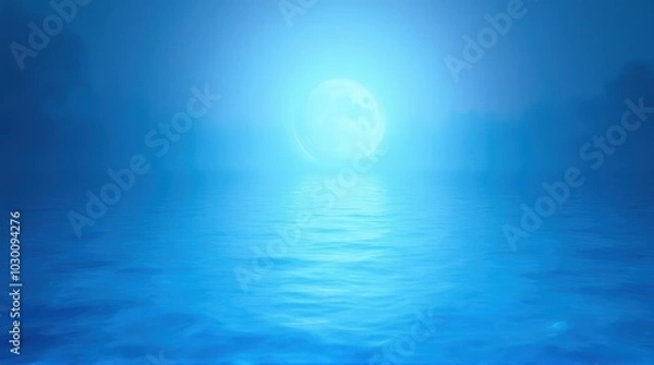 Obraz moon over water