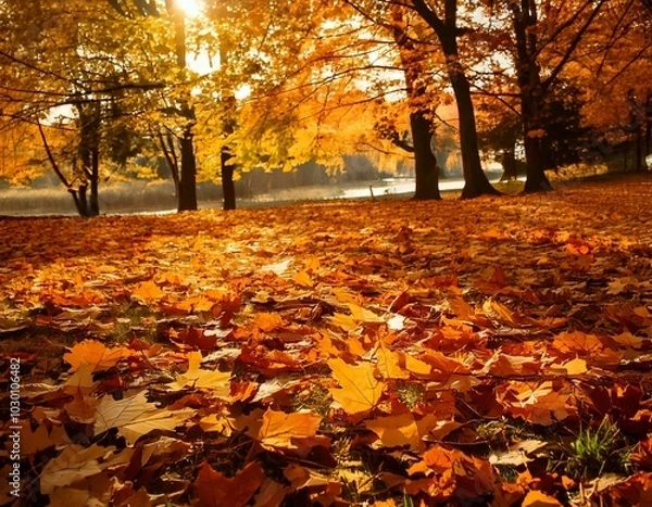 Fototapeta 가을의 바스락거림